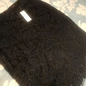 Banana Republic blue lace pencil skirt